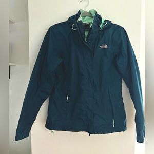 The North Face Turquoise Rain Jacket